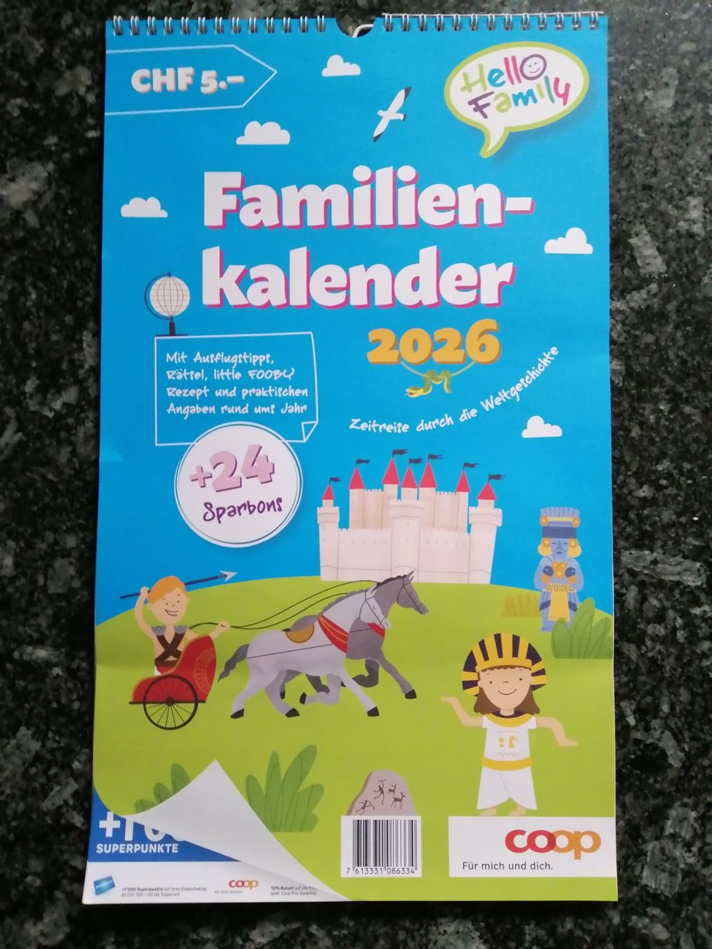Familien - Kalender 2026 Hello Family Coop +24 Spar Bons (Neu und ...