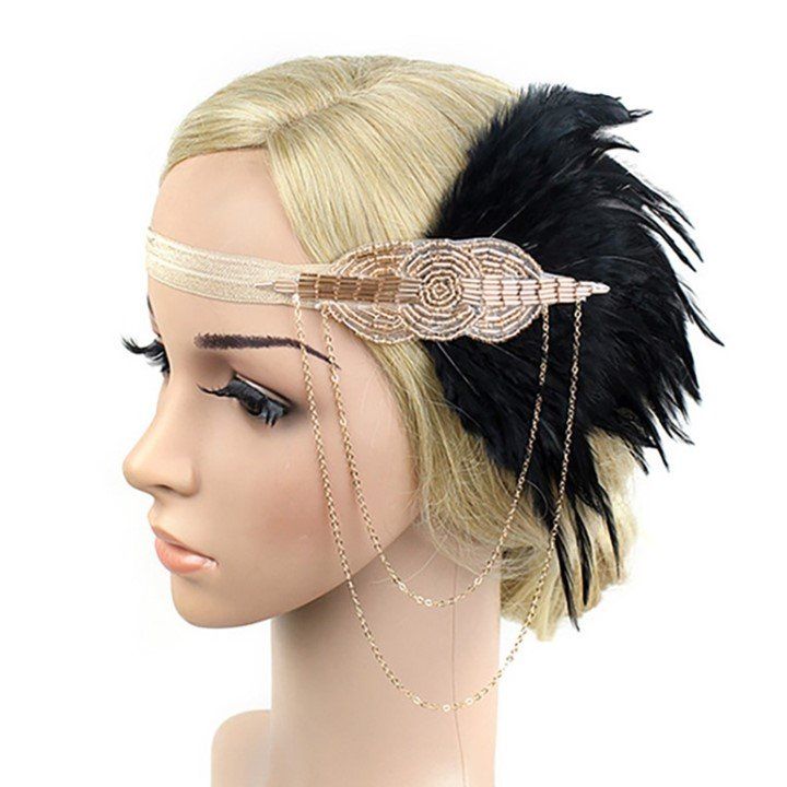 Haarschmuck: Stirnband mit Federn 047 – elastisch – Neu und originalverpackt aus Goldiwil (Thun) von han_v5b7