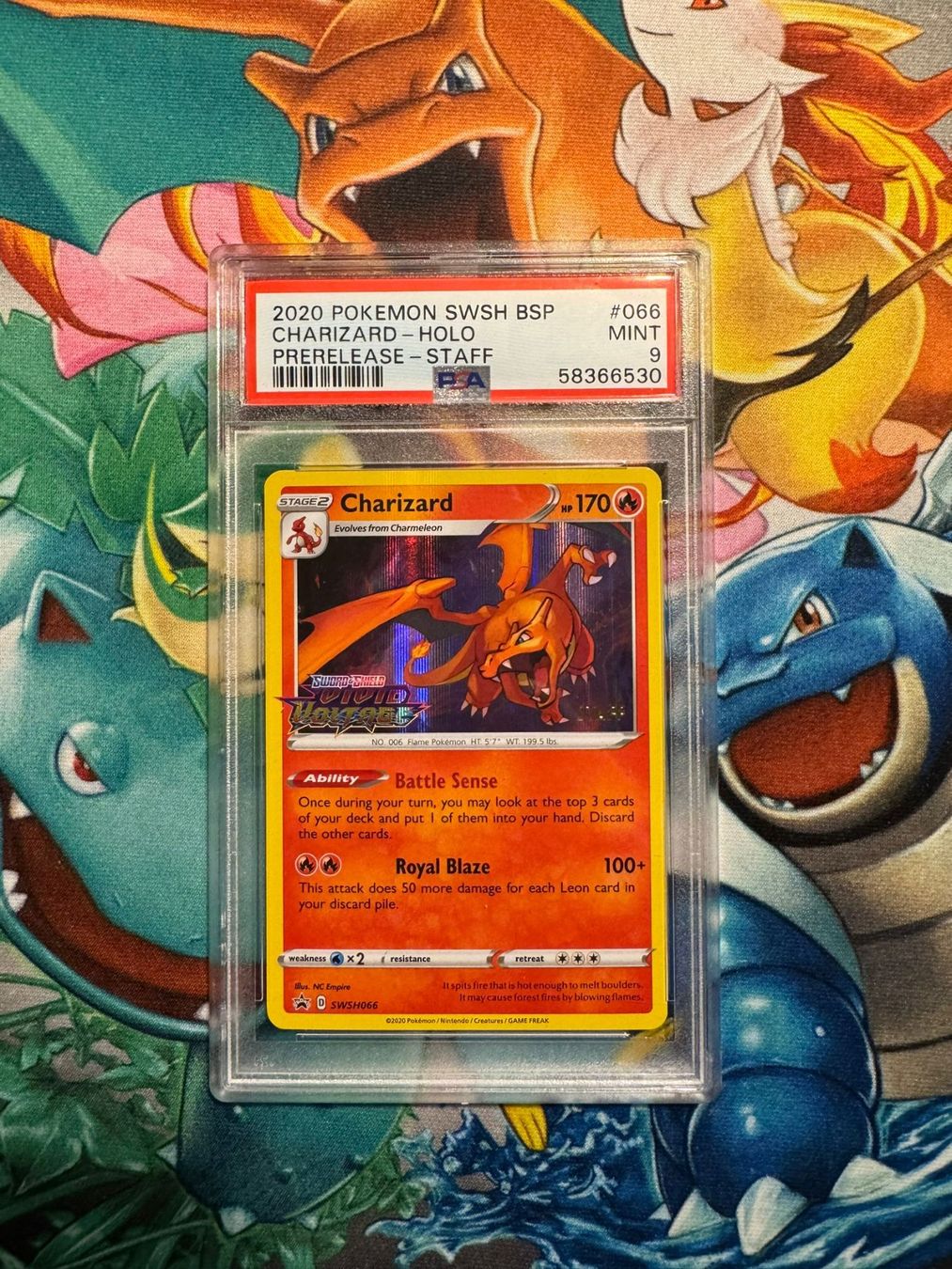Pokémon Carte collezionabili: Pokemon Charizard STAFF SWSH066 PSA 9 – Usato da Zürich venduto da picollector