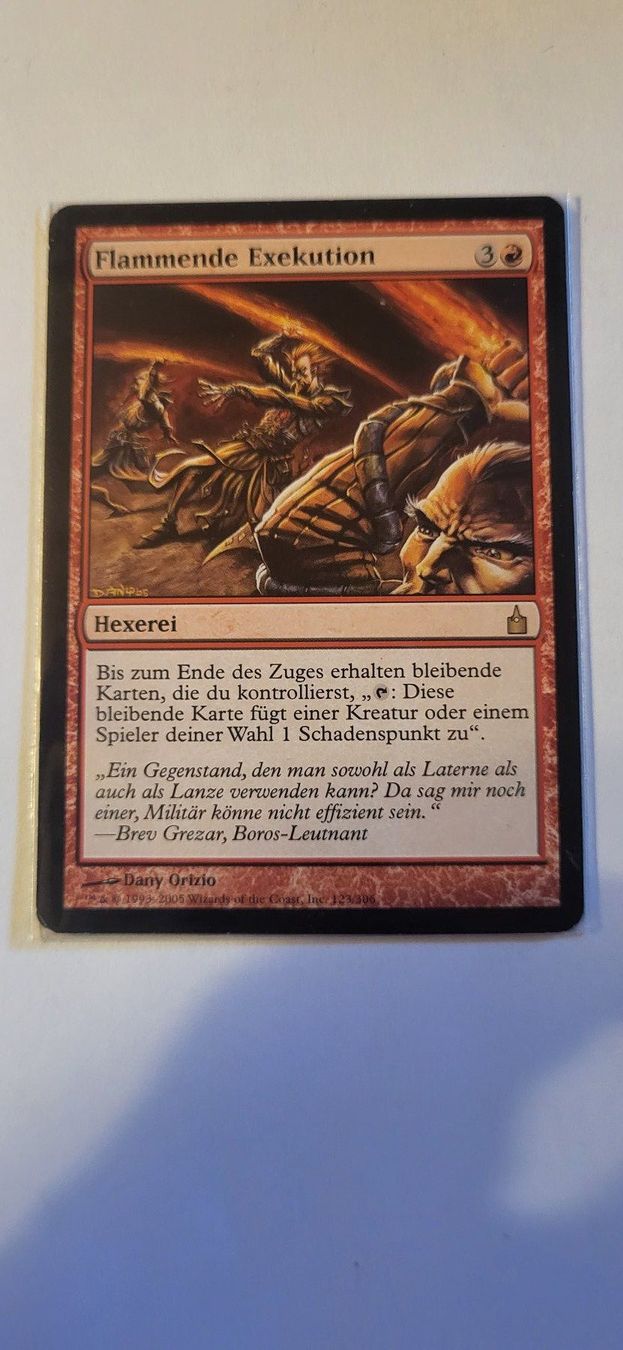 Magic The Gathering Sammelbilder & Trading cards: MTG - Flammende Exekution – Gebraucht aus Münsingen von Heroism2010