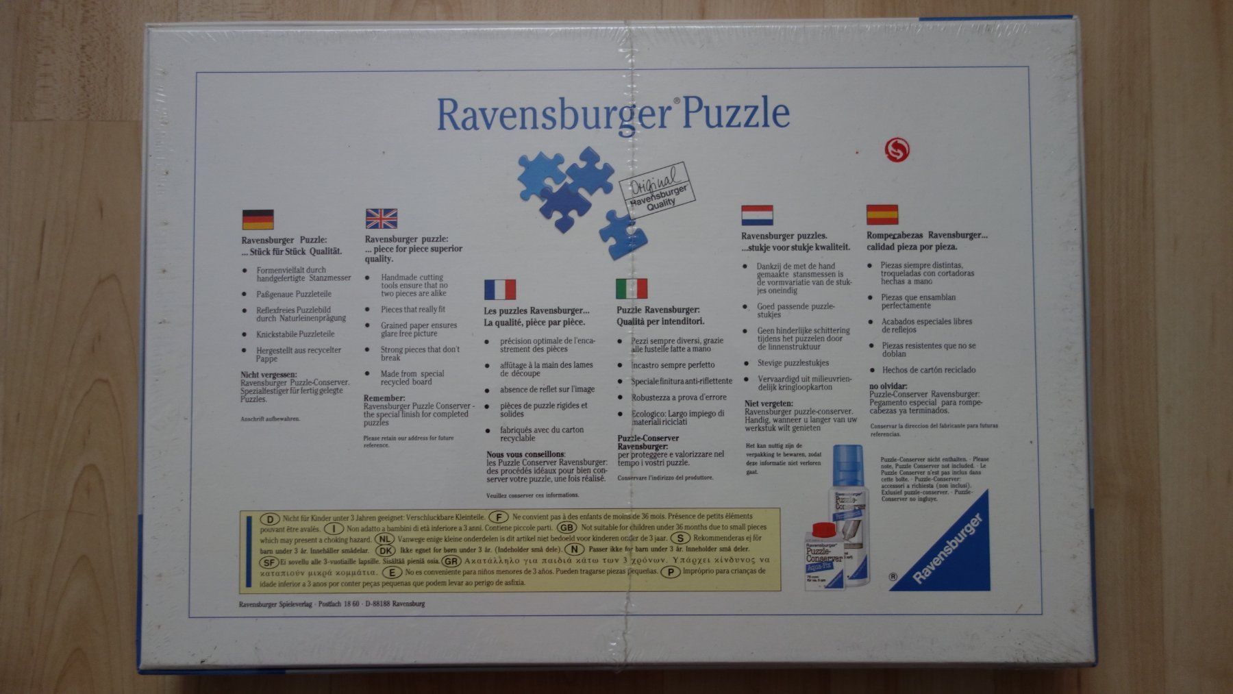 Ravensburger Puzzle: 500 Ravensburger, Kind, 1996 – Nuovo e nell'imballaggio originale da Wil SG venduto da Donaldus 1