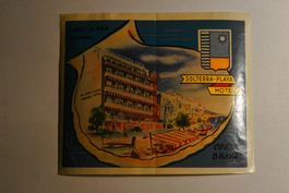 10x Vintage - HOTEL / SCHIFFE - Werbekleber für Koffer,