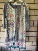 Damen Strickmantel Ivko 100% Baumwolle Grösse M floral gemus