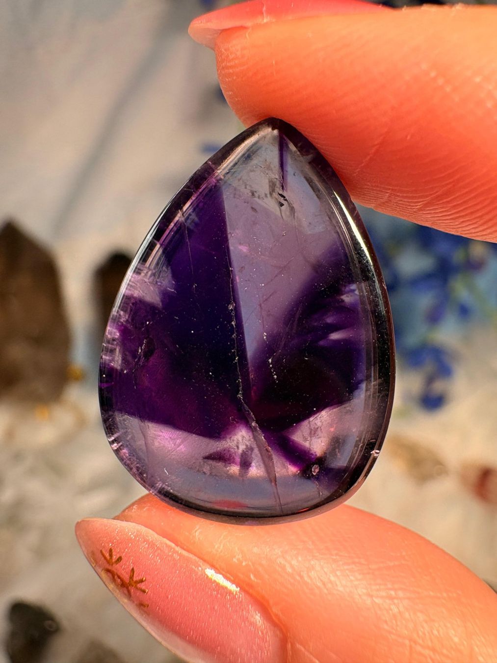 Pietre preziose: Trapiche Amethyst Cabochon – Nuovo e nell'imballaggio originale da Neuheim venduto da m.hald 1