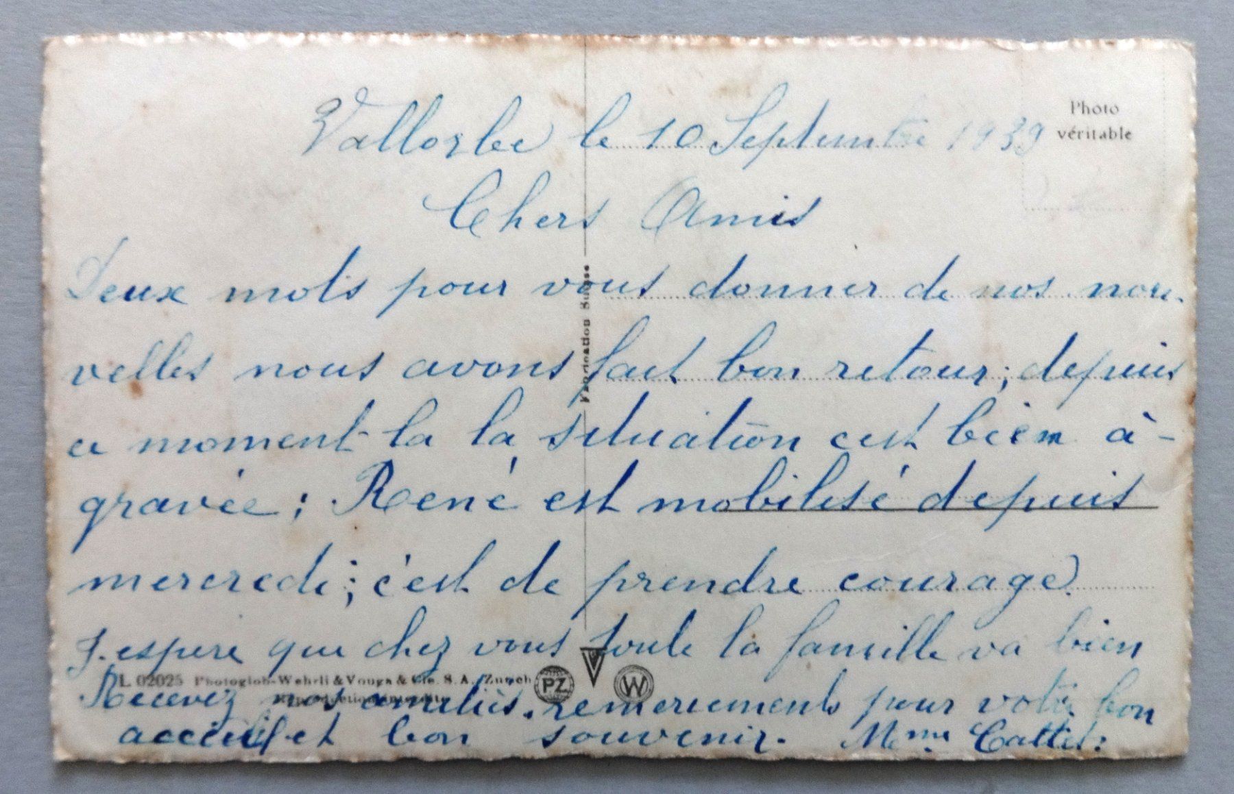 Cartoline postali: Vallorbe, Vue générale – Difettoso da Fétigny venduto da Billy2miny 1