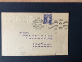 1925, Korrespondenzkarte des Schw. Bankvereins mit Nr.157