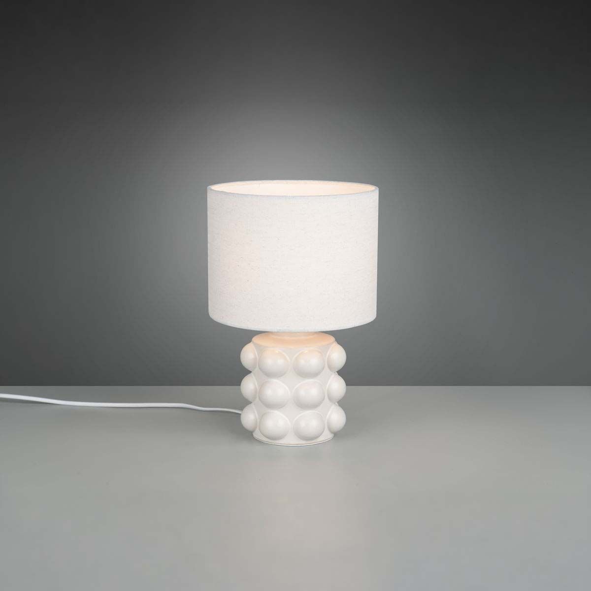 Lampade: Tischleuchte, Keramik, Stoff, 30 cm Höhe – Nuovo (secondo la descrizione) da Kreuzlingen venduto da Smart-Light