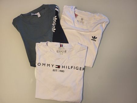 Lot 3 t-shirts Adidas/Tommy Hilfiger garçon taille 158/164