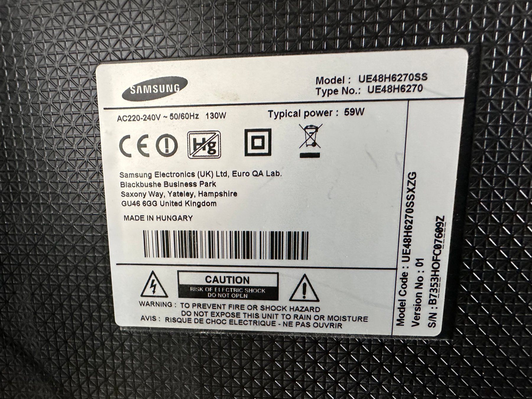 Samsung Televisori: Samsung ue40M5075AU – Usato da Brügg BE venduto da TSP02 1