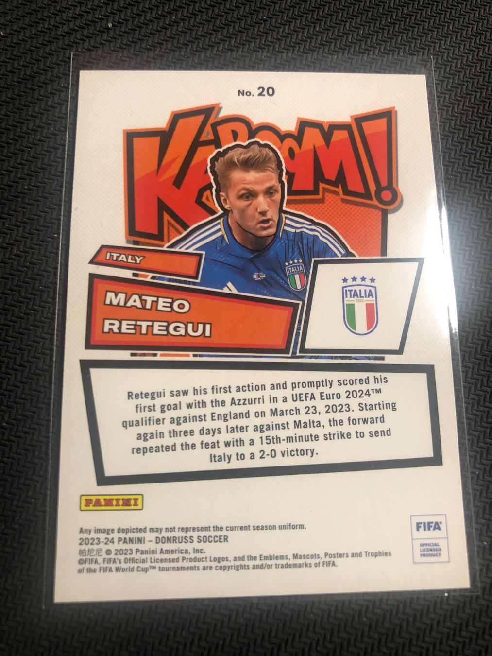 Topps Sammelbilder & Trading cards: Panini Donruss Mateo Retegui RC Kaboom Case-Hit – Gebraucht aus Wangenried von Garagara 1