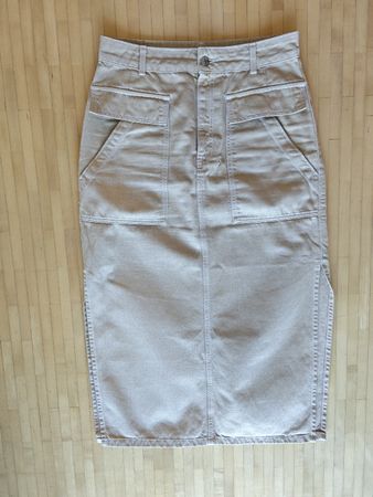 Midi Rock in beige, im Utility Stil von Topshop, Gr. 38