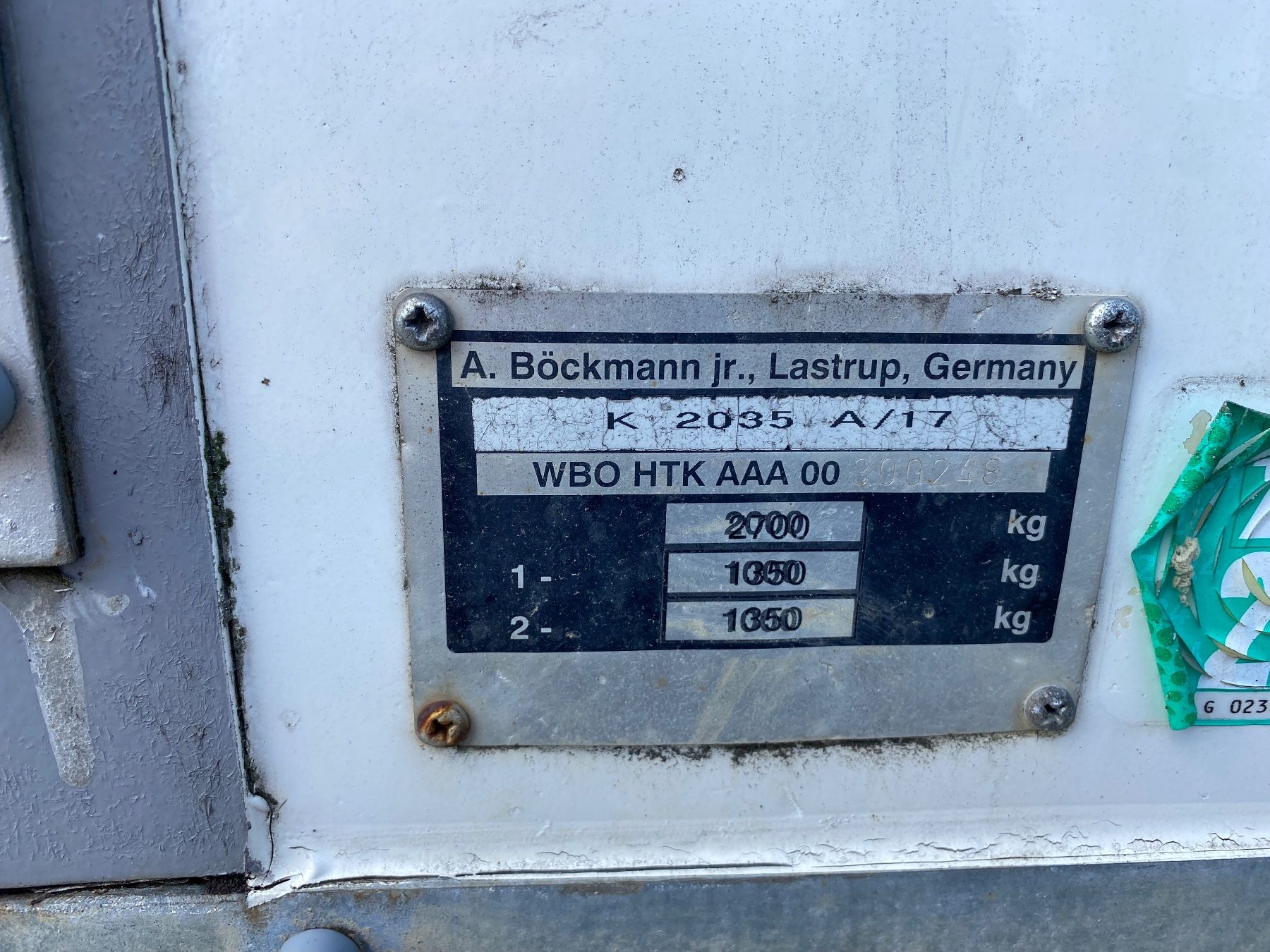 Rimorchi: Anhänger PW Böckmann – Usato da Berg TG venduto da chr_2tsk 7
