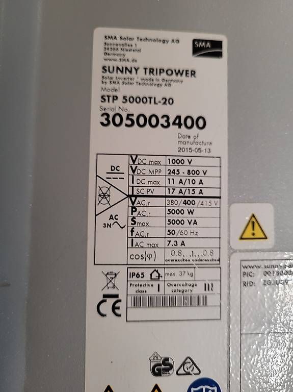 Inverter: Onduleur 5kw sunny tripower – Usato da Colombier NE venduto da ren_6glr 1