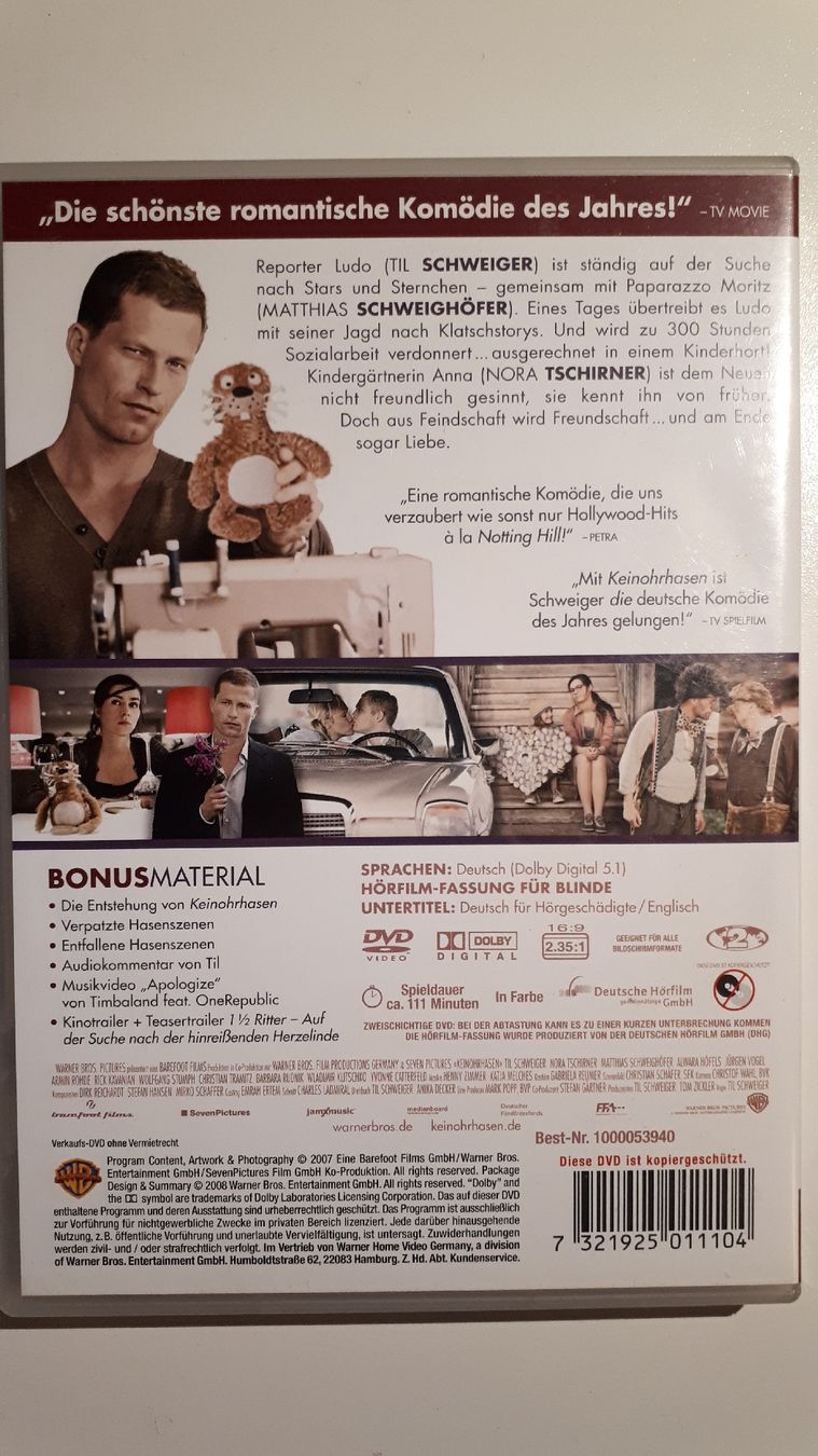 Tutti i DVDs: Kein Ohrhasen – Usato da Dietikon venduto da Buchantiqdietikon 1