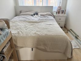 IKEA MALM Bett mit Stauraum 160 × 200 cm + Matratze