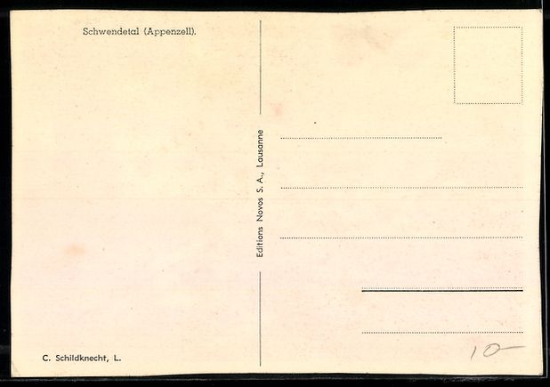 Ansichtskarten: Schwende /App., Schwendetal mit Tal mit  – Gebraucht aus Berlin von bartko-reher 1