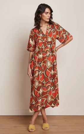 King Louie Kleid „Mellow Dobby“ Gr. 38 – Retro Vintage Look 