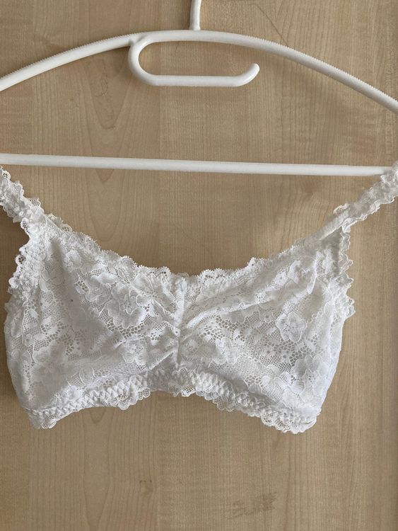 Bralette Victoria's Secret Blanche Dentelle Profonde En V - Taille M - Bon état