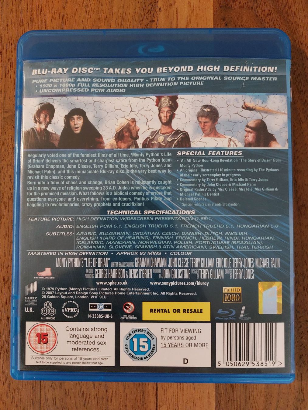 Alle DVDs: Blu Ray - Monty Python's Life of Brian – Gebraucht aus Rheinfelden von FilmAuktion 1