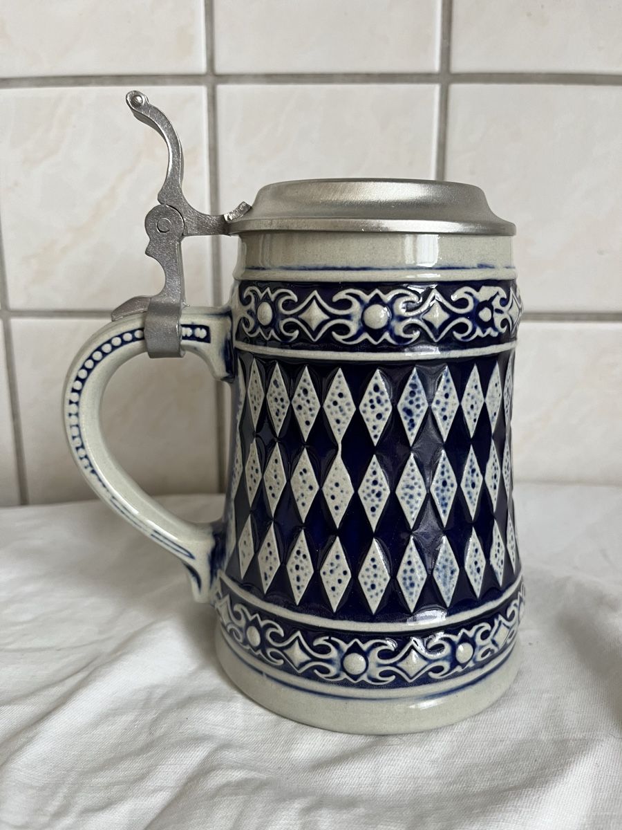 Verres: Bierkrug mit Zinndeckel – Neuf (Voir description) à Rheineck par CoGer 3