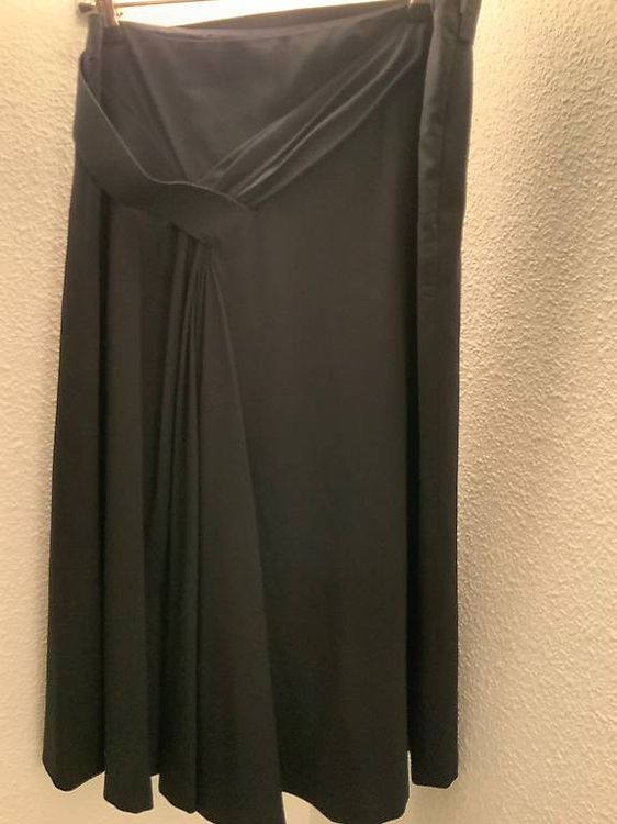 Jupe Taille Haute Jil Sander – Femme – Taille 40 – Laine Bleue – Style Décontracté