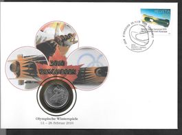 Münzbrief 1333 FDC Olympische Winterspiele Vancouver 2010