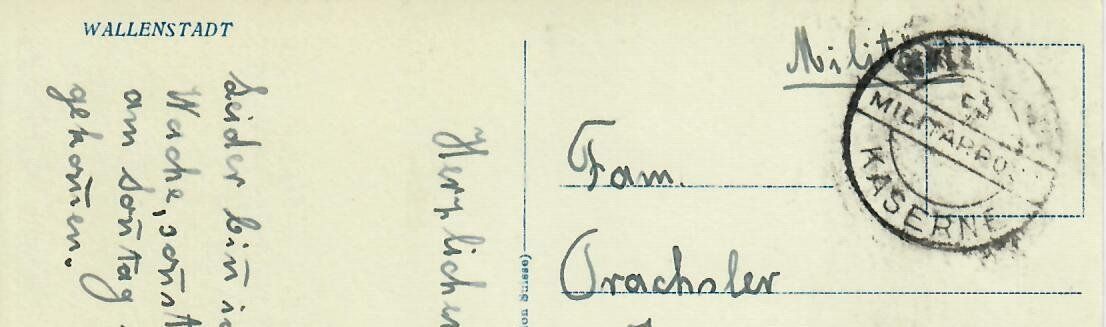 Cartoline postali: Wallenstadt - Feldpost – Usato da Hochdorf venduto da Ziegel-16 1