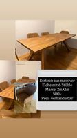 Esstisch aus massiver Eiche mit 6 Stühle