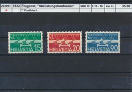 1932 Flugpost, "Abrüstungskonferenz", ** postfrisch