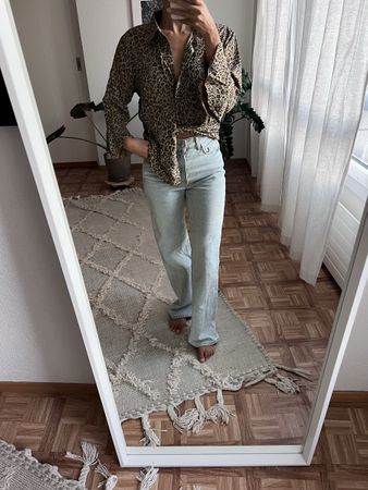 Seidenbluse| 100% Seide| Leo Print| Gr. L |Coldwater Creek
