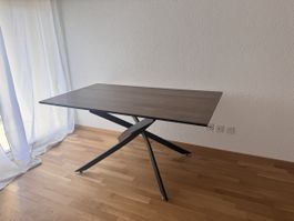 Esstisch Holzoptik mit Metallgestell neuwertig