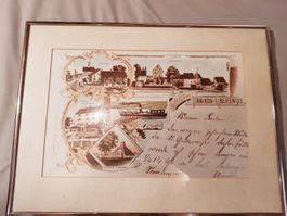 Nänikon- Greifensee -  Litho Vergrösserung gerahmt