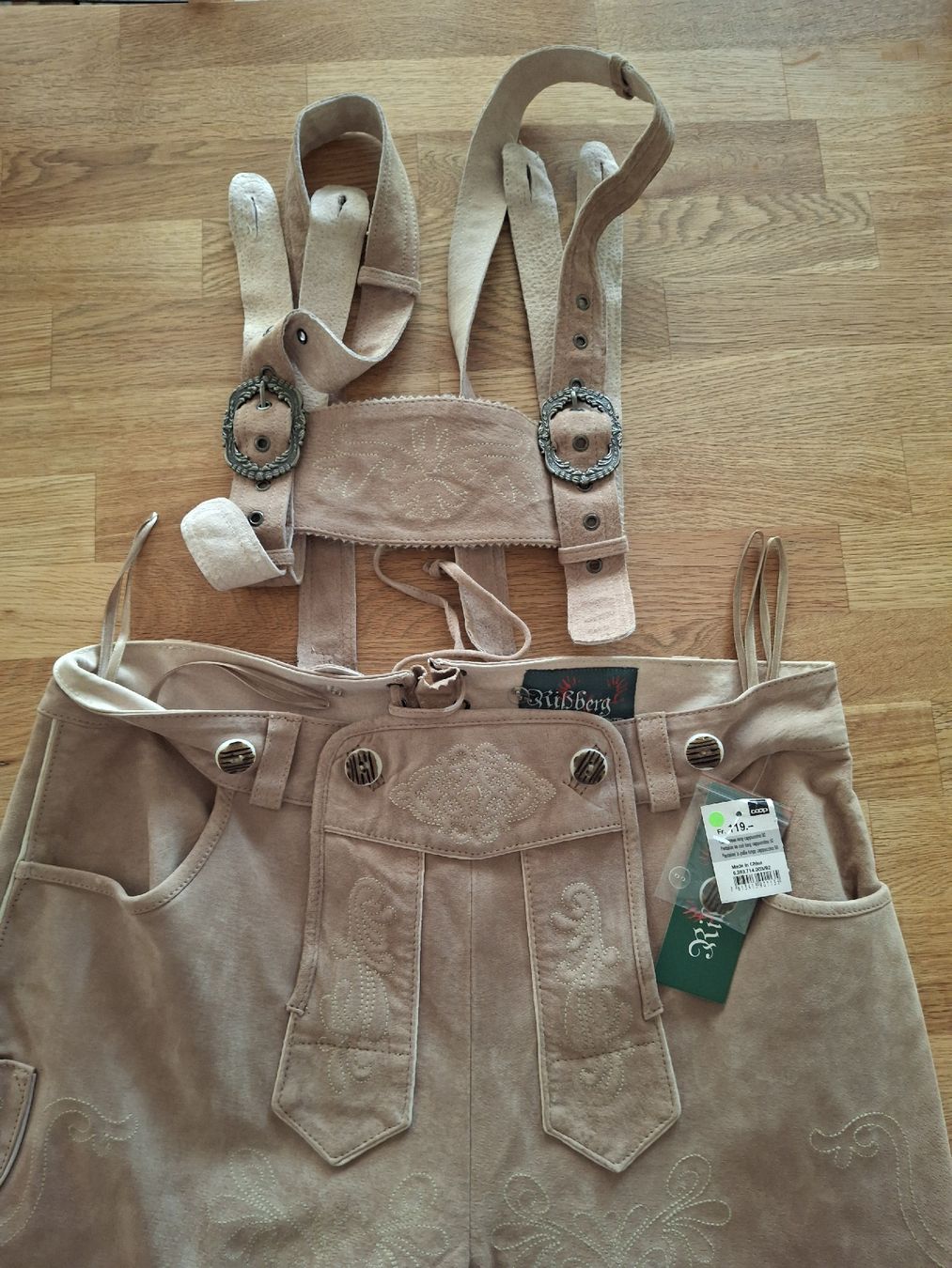Pantaloni: Lederhosen lang Gr. 50 neu – Nuovo e nell'imballaggio originale da Zug venduto da mike.m 1