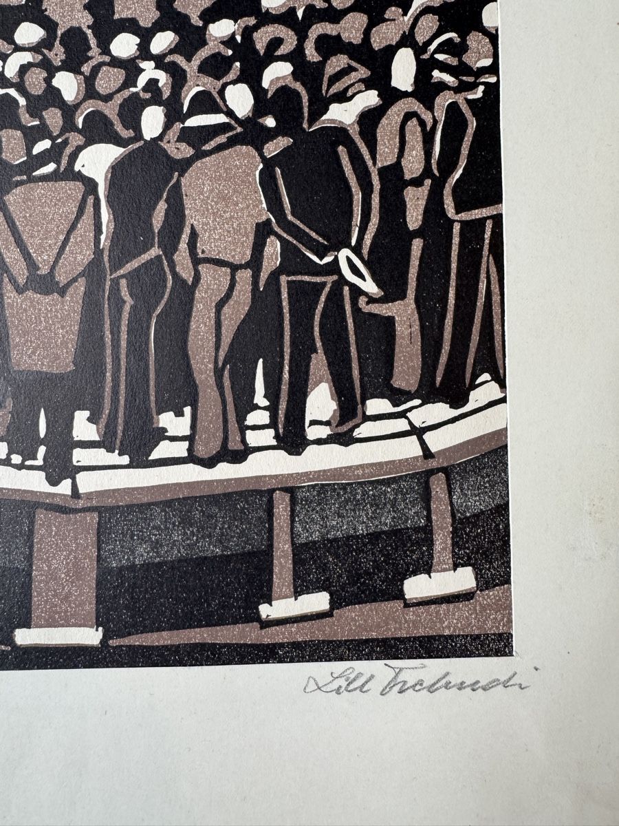 Xilografie: Original Lill Tschudi - Glarner Landsgemeinde – Usato da Zürich venduto da WKND93 4