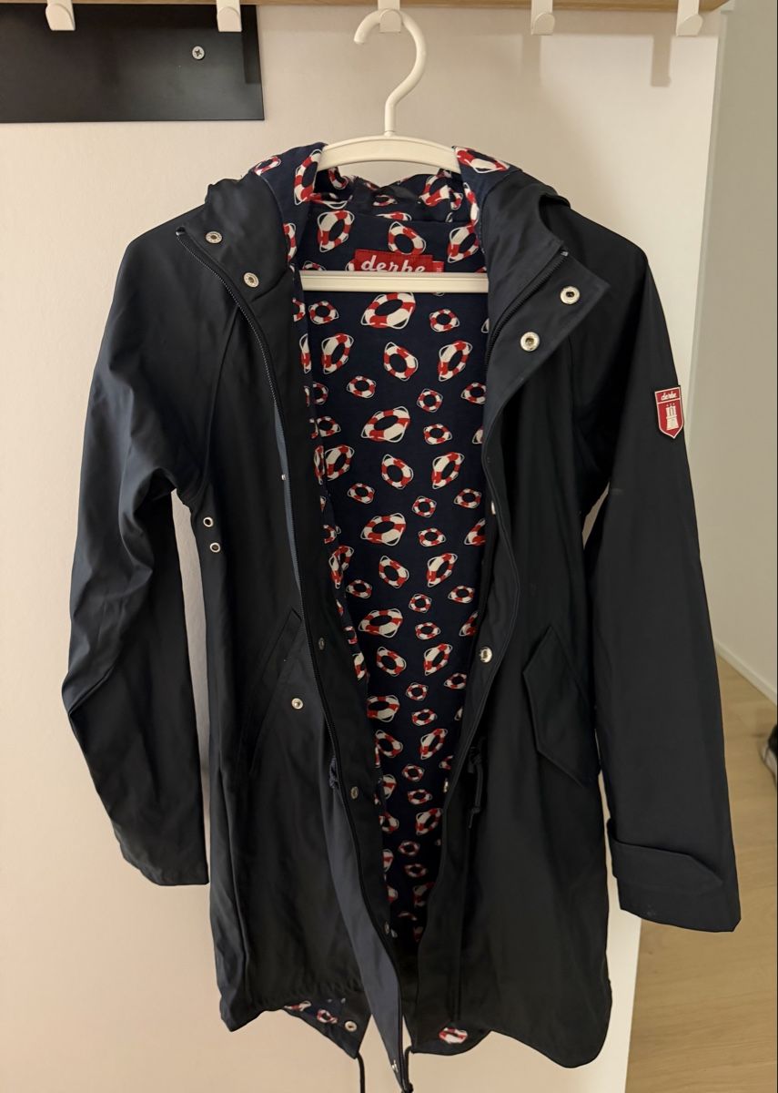 Giacche: Derbe Raincoat - Size 36 - Navy with Lifebuoy Lining. – Nuovo (secondo la descrizione) da Bursinel venduto da maya_78 6