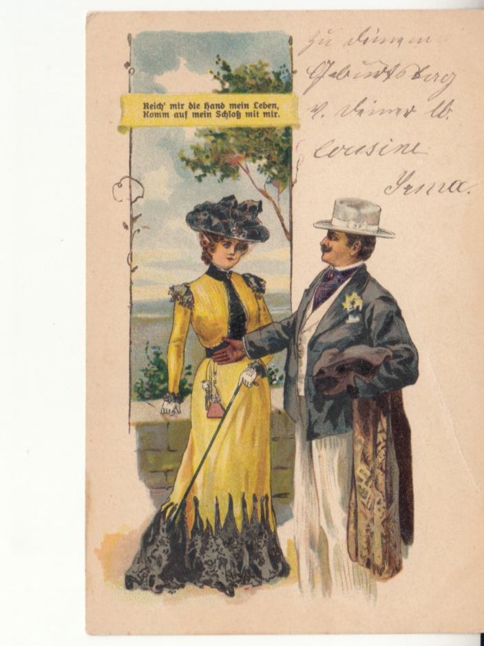 Cartoline postali: Kitschkarte ca. 1910 – Usato da Bürglen TG venduto da StampGraf