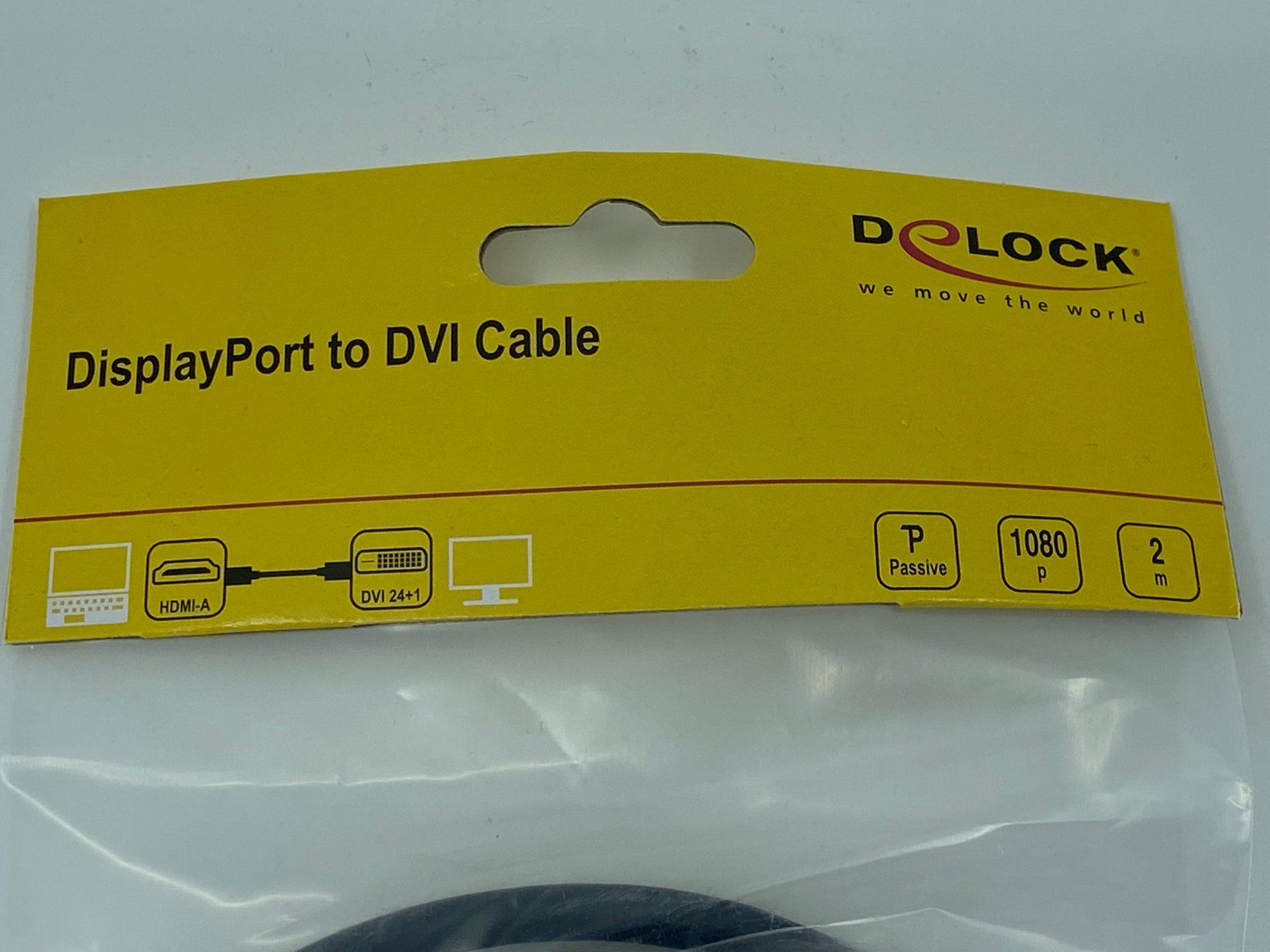 Cavi: Delock DisplayPort - DVI-D, 2m - NEU – Nuovo e nell'imballaggio originale da Langwiesen venduto da Restposten-24 1