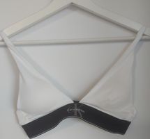 Bikini Top  Bra Calvin Klein Weiss Schwarz Grösse XS,neu