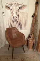 5 Leder Esszimmerstühle PTMD, neuwertig
