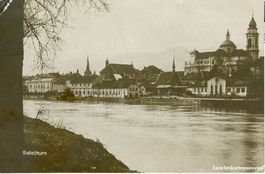 Solothurn - Aare Fotokarte + 1920