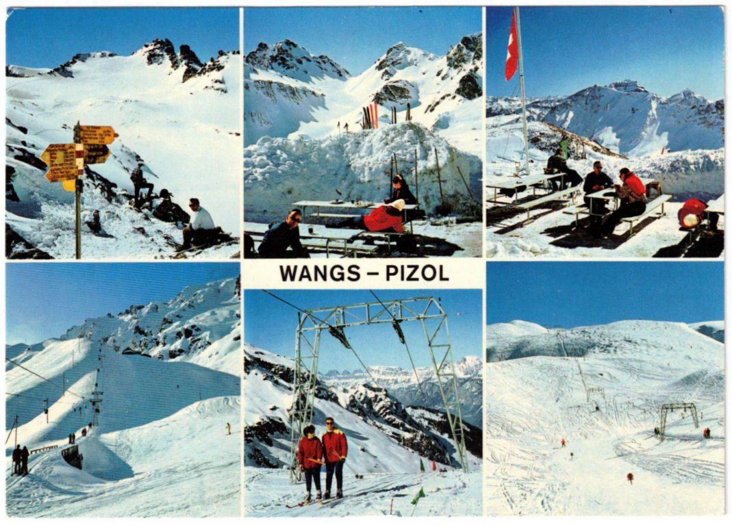Cartoline postali: Wangs - 6 Bild AK Pizol – Usato da Binningen venduto da Mountainrider