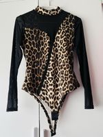 Damen Body Leopardenmuster schwarz Netz Einsatz neuwertig