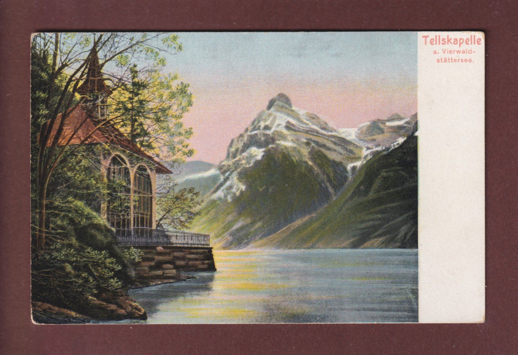 Cartoline postali: TELLSKAPELLE - 1915 – Usato da Pully venduto da nicecards