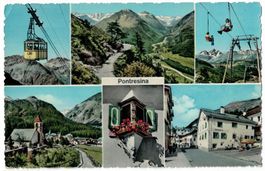 Pontresina, Mehrbildkarte gelaufen 1959