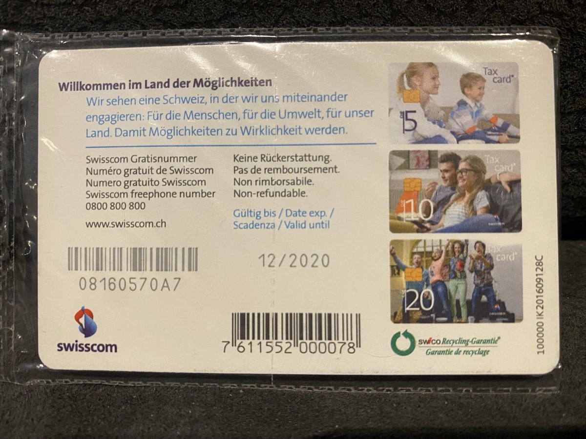 Telefon- & Taxkarten: Taxcard neuve  – Neu und originalverpackt aus Lausanne von babacard10 1
