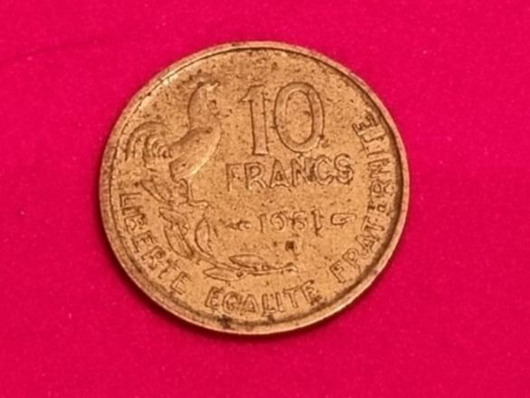 Toutes les monnaies: France:10 FF 1951 Letter B – D'occasion à Bure par chap981