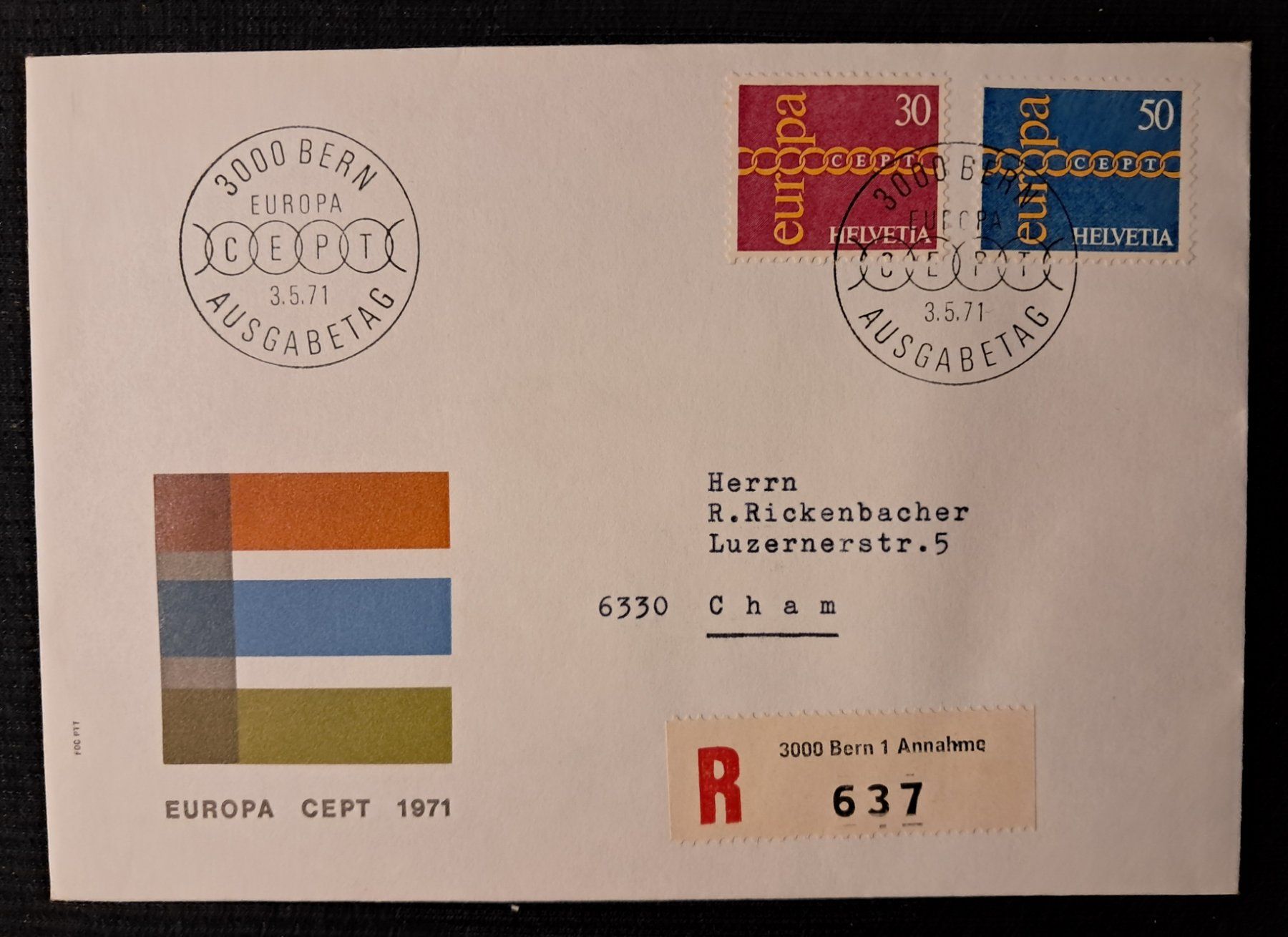 Alle Briefmarken: R-FDC - 3.5.71 BERN – Gebraucht aus Ponto Valentino von giorgia06