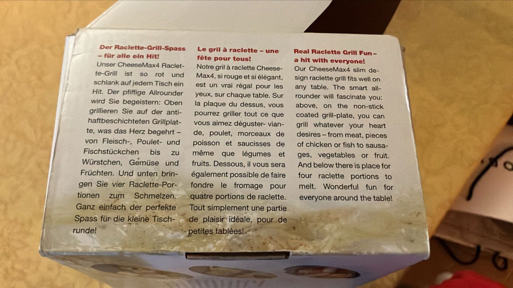 Elettrodomestici da cucina: Macchina per la raclette Cheese max4 – Usato da Melano venduto da H-Sara 3
