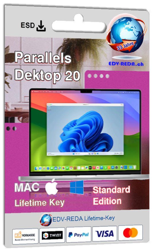 Microsoft Software: Parallels Desktop 20 Standard Edition Lifetime Original – Neu (gemäss Beschreibung) aus Langenthal von Reda