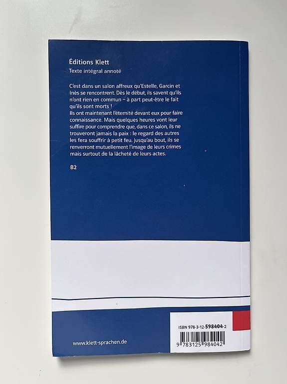 Livres: Huis clos – D'occasion à Wettingen par ele_n8lj 2